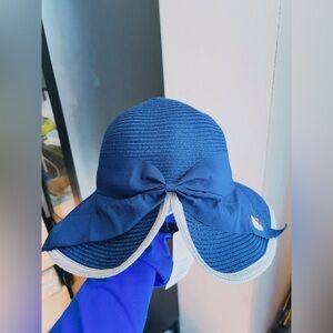 Sanrio Hello Kitty Adjustable Wide Ladies Foldable Hat‎ Cap Navy Blue New